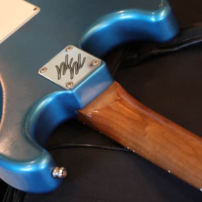 2020 Mario Martin S-Type Madagascar Roasted Neck Electric Guitar Deep Lake Placid Blue Factory Relic + COA OGB image 21