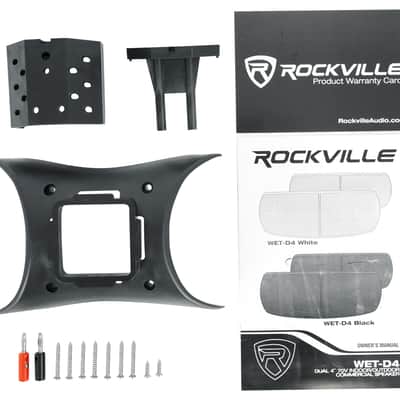 Rockville 6 Zone Commercial Amplifier+(10) Dual 4" Black Indoor/Outdoor Speakers image 6