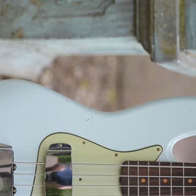 Fender Custom Shop '63 Jazz Bass, Jouneyman Relic - Aged Sonic Blue image 7