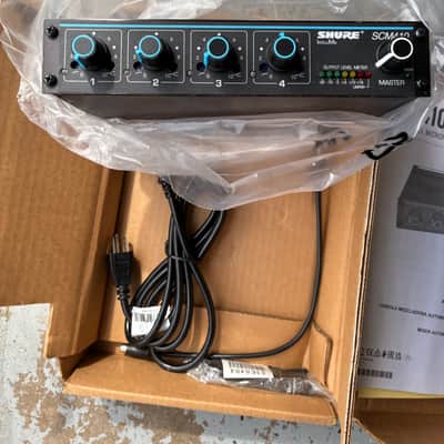 Brand New Shure SCM410 4-Channel Rack-Mountable Automatic Mic Mixer - Black image 1
