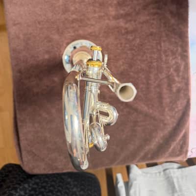 Chinese made Trumpet labeled as Bach LT180S-72 Bb Silver with Gold Trim & Case LT180S-72 2025 - Silver image 8