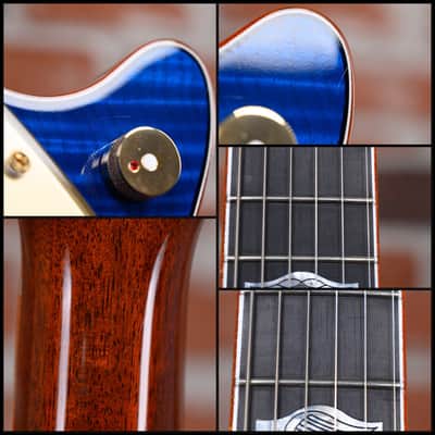 Gretsch USA Custom Shop G6134CS Penguin Master Built by Stephen Stern Flame Maple Top Transparent Blue Stain 2013 w/OHSC image 14
