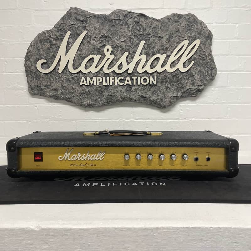 Marshall 1976 JMP Lead & Bass 100w Solid State Head Model #2195 Black image 1