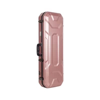 Crossrock 4/4 size Violin Case | ABS Molded Hardshell with Interior Compartment, 2 Bow Holders, Security Lock, and Detachable Straps-Rose Gold image 10
