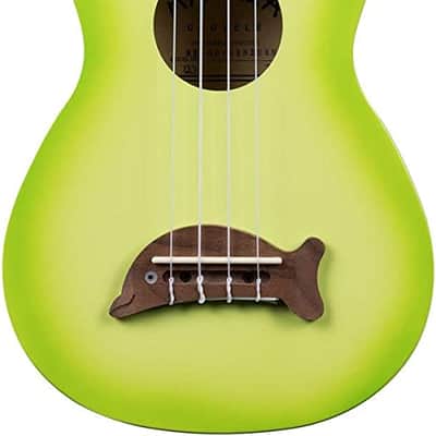 Kala Makala Mks Dolphin Bridge Soprano Ukulele Green Burst With G