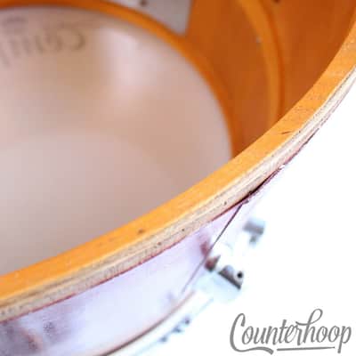 *Pearl 20x14" Bass Drum Tempro Vintage 60s Red Sparkle Made In Japan 3Ply Shell* image 4