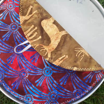 12" reversible Drum Bunny cotton drum cover - partial mute - dampener - compare to Big Fat Snare Drum Quesadilla, Drum Tortilla image 4