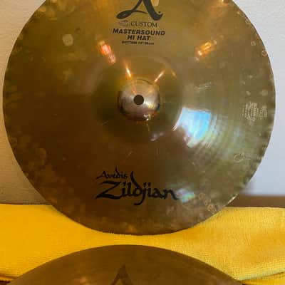 Zildjian 14" A Custom Mastersound Hi-Hat Cymbals (Pair) - Brilliant image 7