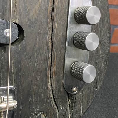 Woodcraft Electric Guitar Custom made 4 string P-Bass Electric Bass Guitar 300 years age Oak image 5