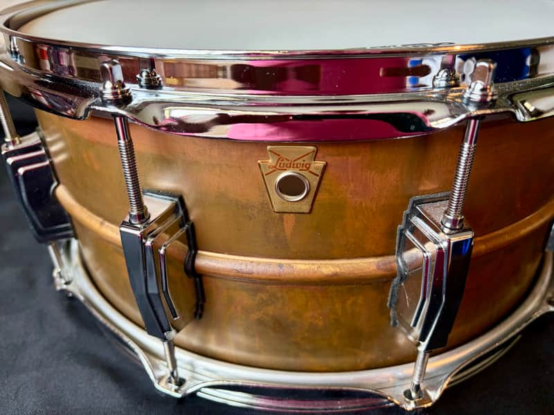 Ludwig LC663 Copper Phonic 6.5x14" 10-Lug Snare Drum 2016 - Present - Raw Copper image 1