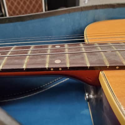Aria acoustic guitar 1970's? Model # 794 Natural finish made in Japan with case image 5