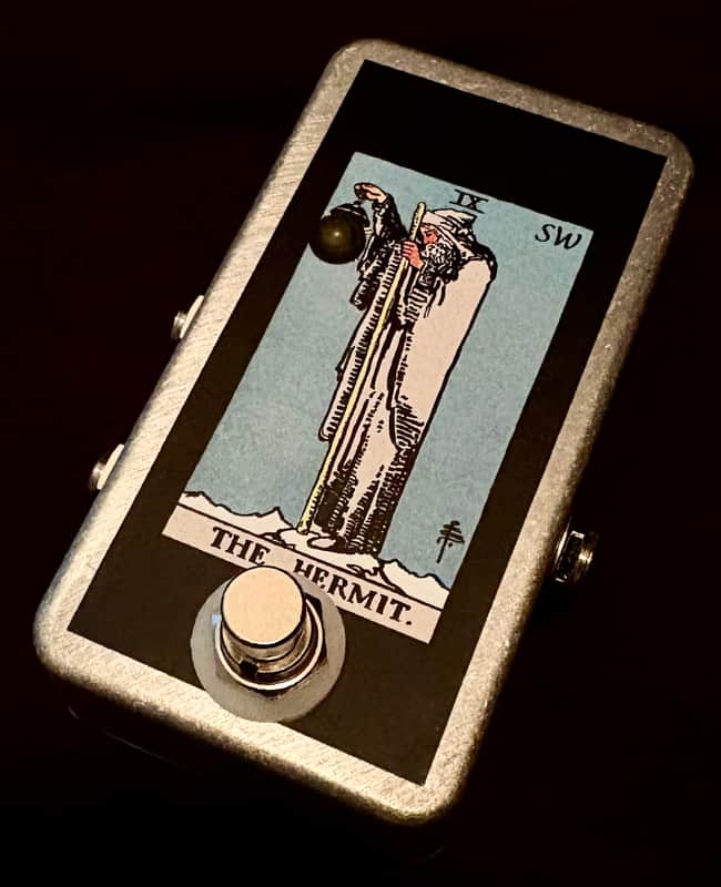 Saturnworks 'Tuner Out' Pedal Active 2-way Buffered Splitter / Buffer + Latching Kill Switch for Guitar or Bass with Hermit Graphic - Handcrafted in California image 1