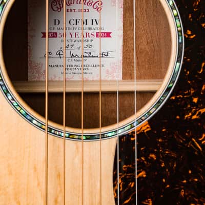 Martin D-CFM IV 50th Anniversary Limited Edition Tree of Life Pommele Sapele and Bearclaw Spruce #47 of 50 NEW image 8