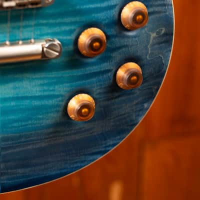 Nik Huber Orca 59 Blue Turquoise Glow Brazilian RW Fretboard image 3