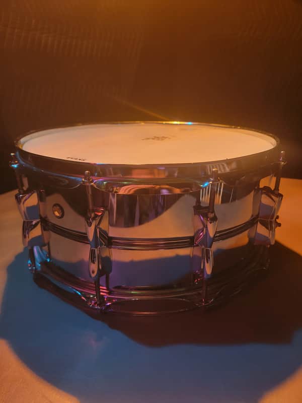 Yamaha SD-266A Stage Custom 6.5x14" Steel Snare Drum 2010s - Chrome image 1