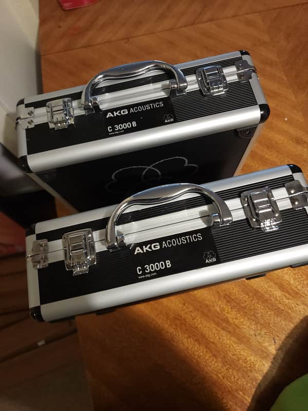 AKG C3000 B Stereo Pair with Shock Mounts and Cases image 1