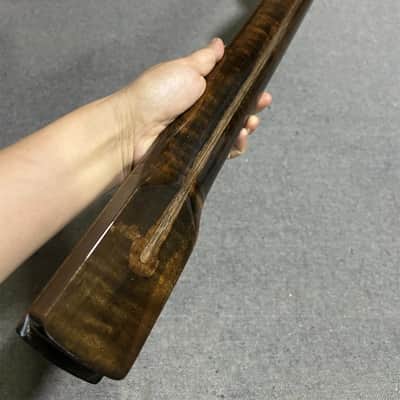 DIY Gloss 22 Fret Roasted Flame maple Electric guitar Neck part Replacement image 6