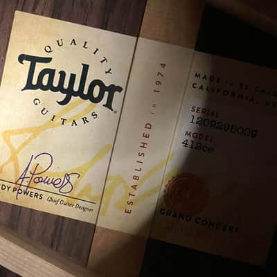 Taylor 412ce V-Class Acoustic-Electric Guitar - Natural - Authorized Dealer - 4.65 lbs - G06209 - OPEN BOX - SAVE BIG!! image 4