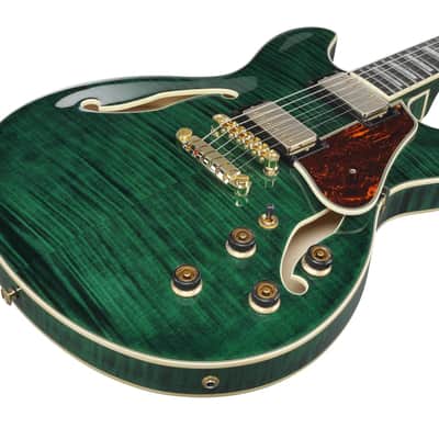 Ibanez AS93FM Artcore Expressionist Transparent Moss Green image 5