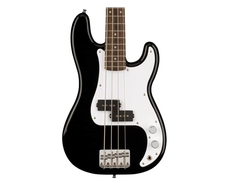 Used Squier Mini Precision Bass - Black w/ Laurel FB image 1