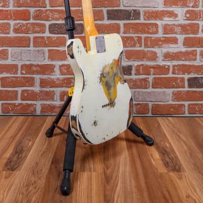 Fender Custom Shop 2020 Winter NAMM Ltd 60 Telecaster Custom Aged Olympic White Over 3-Color Sunburst Heavy Relic 2020 w/OHSC image 6