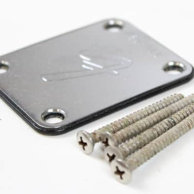 1972 Vintage Fender Precision Bass/Telecaster/Jazz Bass Neck Plate Chrome w/Orginal Screws 1970s USA image 5