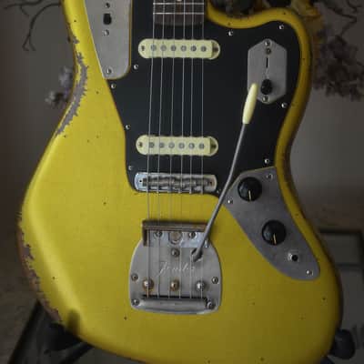 American Fender Jaguar Custom Relic Gold Sparkle image 1