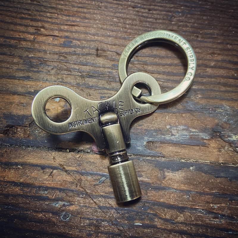 Tackle Instrument Supply, Timekeepers Drum Key - Antique Brass image 1