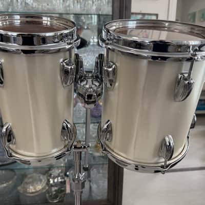 Slingerland Magnum 1979 Silver Mist Power toms 6x10, 8x10 w/Stand XLNT Cond! image 25