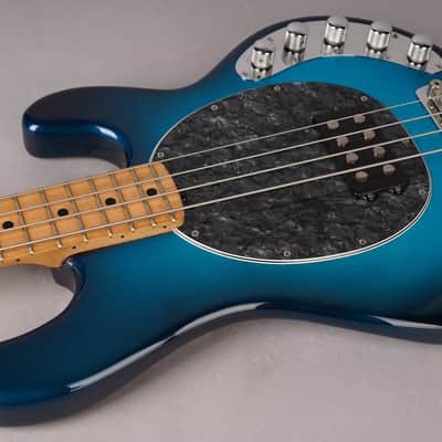 Ernie Ball Music Man USA StingRay 4 H Bass w/ Piezo - 2002 - Blue Dawn Sparkle image 12
