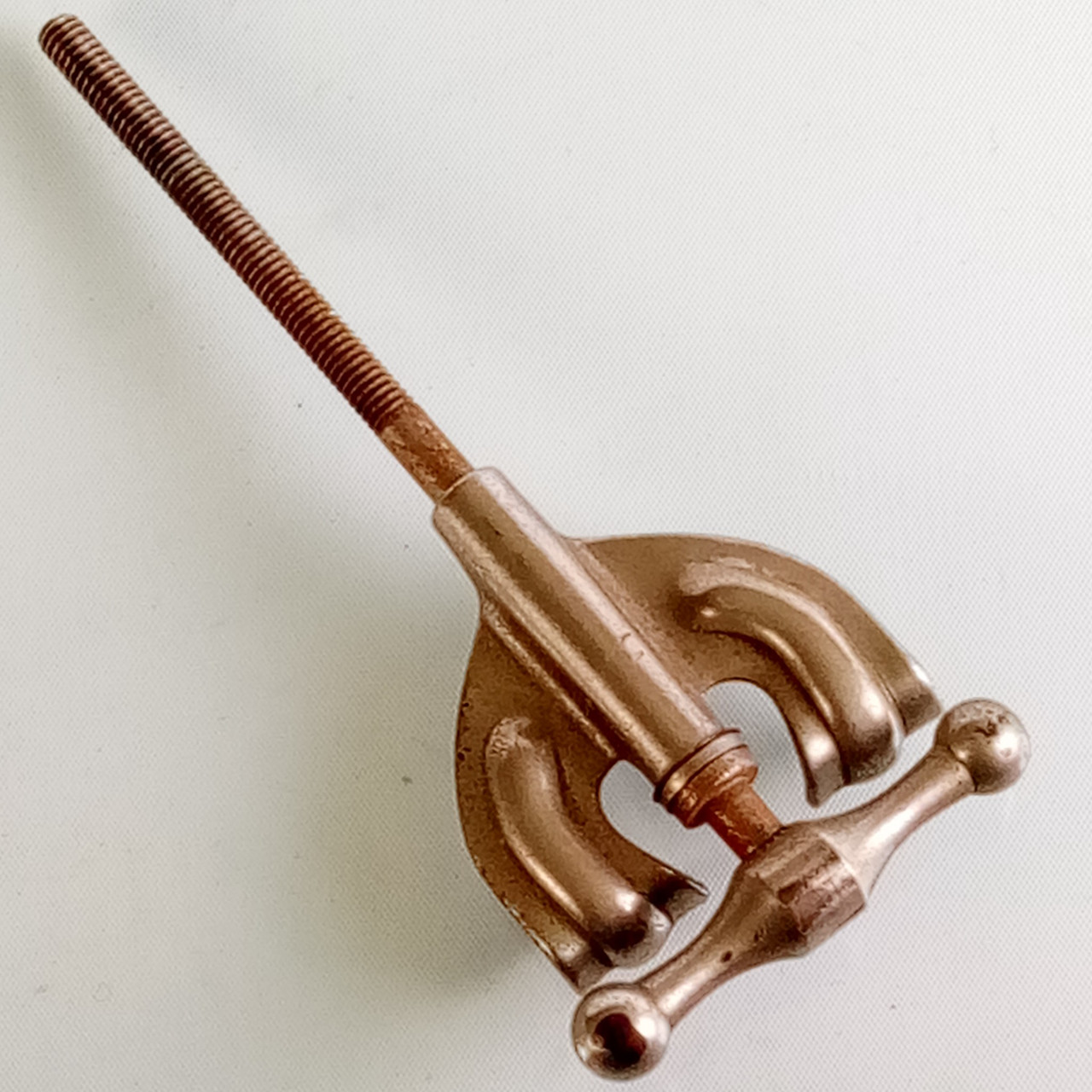 Slingerland 50s Radio King Bass Drum Tension T-Rod+Claw Nickel Vintage 4 1/4"USA — main photograph