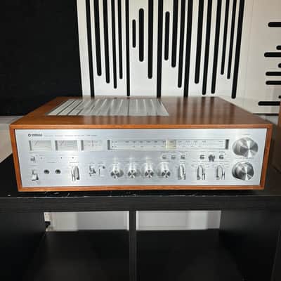Yamaha CR-1020 Natural Sound Stereo Receiver 1970s - Silver with Wood Cabinet image 3