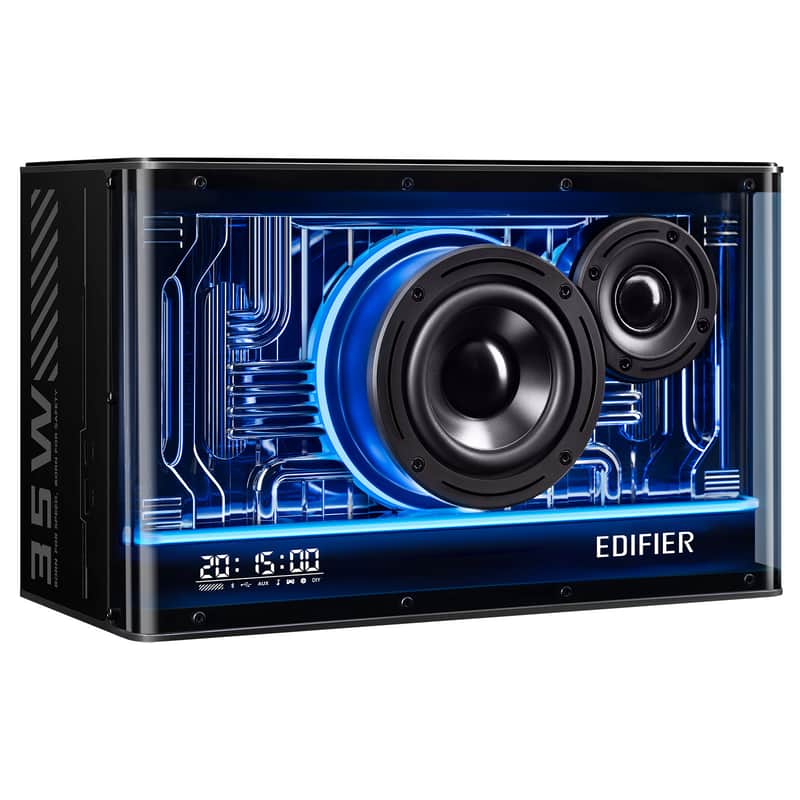 Edifier QD35 Tabletop Bluetooth Speakers, Splendid Light Effects, Black image 1