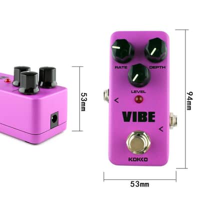Kokko FUV2 Guitar Mini Effects Pedal Vibe - Analog Rotary Speaker Effect Sound Processor Portable Accessory for Guitar and Bass (Price includes the import duty for US buyer) image 2