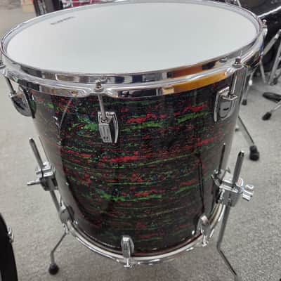 Ludwig Classic Maple 3-piece Shell Pack 12/16/22 2010 - Psychedelic Red Glass image 14