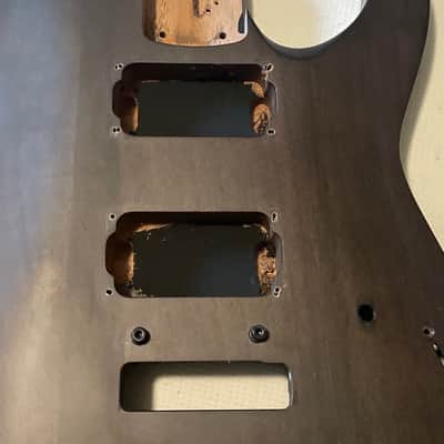 2020 Jackson JS24 DKAM JS Series Black Stain Mahogany Semi Loaded Guitar Body 2 Post Tremolo image 5
