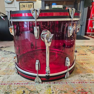 Ludwig Red Vistalite 20-14-12" Downbeat Drum Kit 2023 image 8