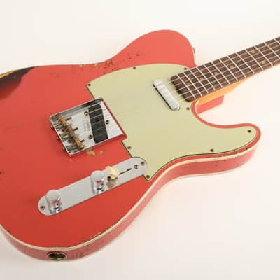 Fender Custom Shop Limited Edition 60 Telecaster Custom Heavy Relic Tahitian Coral over Chocolate 3-Color Sunburst CZ583582 image 2