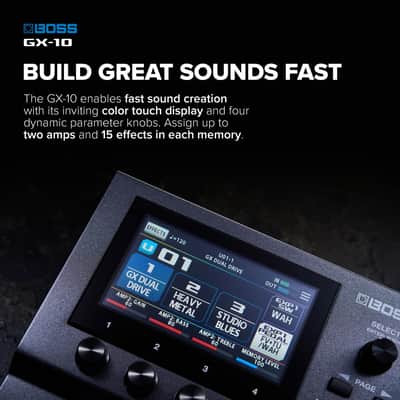 BOSS GX-10 | Compact Guitar & Bass Effects Processor | GX-100 Sound Engine | Colour Touch Display | 32 Amp Types & 170 BOSS Effects | Multi-mode Footswitches & Expression Pedal | AIRD Technology image 3