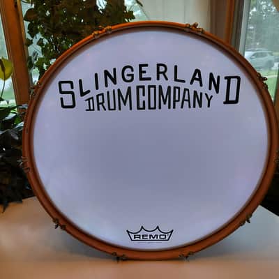 Slingerland No 608 10X28 Parade King 3 Ply Mahogany Scotch Separate Tension Bass Drum 1956 - Mahogany image 3