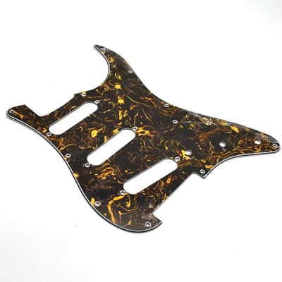 Yellow Tortoise Shell Stratocaster Strat Style Guitar Pickguard Scratch Plate image 2