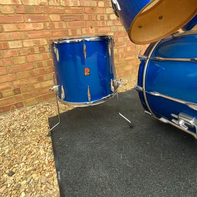 Premier Baron drum kit 1970s - Polychromatic Blue image 13