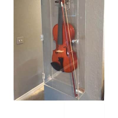 Clear Acrylic Violin, Fiddle & Ukulele Display Case – Lockable Wall-Mounted Shadow Box (29.5”) image 1