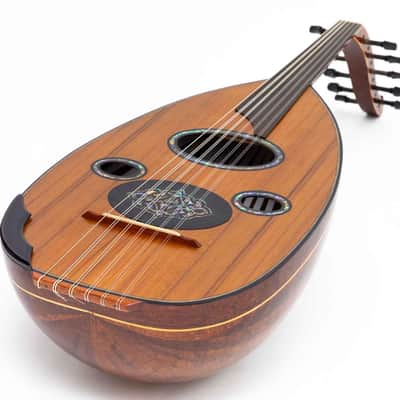 Professional Iraqi Oud Floating Bridge Pamela Mother of Pearl design & Cedar Top image 5