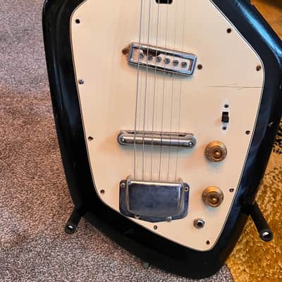 Rare 1960's Teisco Del Rey EV-1 Phantom Guitar Black image 3