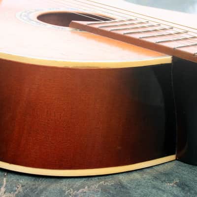 Yamaha Nippon Gakki Dynamic ALL Solid Guitar No.40A Red Label  1963 Natural+Original Hard Case image 12