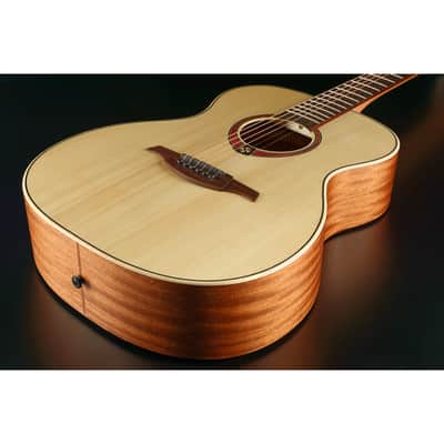 Lag T70A-NAT Tramontane 70 Auditorium Solid Spruce Top Okoume Neck 6-String Acoustic Guitar image 7