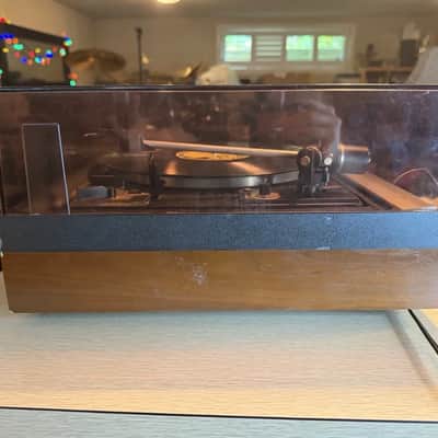 Dual 1226 Vintage Turntable, No Cartridge Platter Spins Tone Arm Moves Cracked image 9