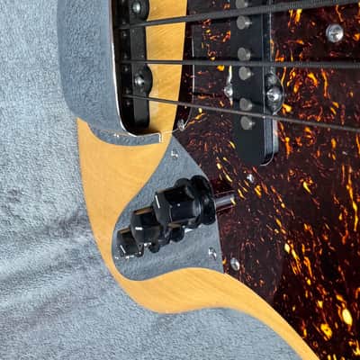 Vintage 1970s MIJ J.D. Lee Copy Jazz Bass Natural Maple Block Inlays Made in Japan image 19
