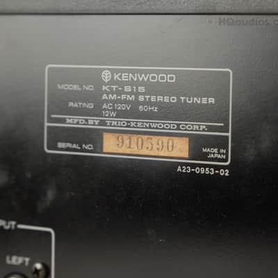 Kenwood KT-615 TUNER - Vintage AM/FM Stereo Tuner - Restored - 1 Year Warranty image 8